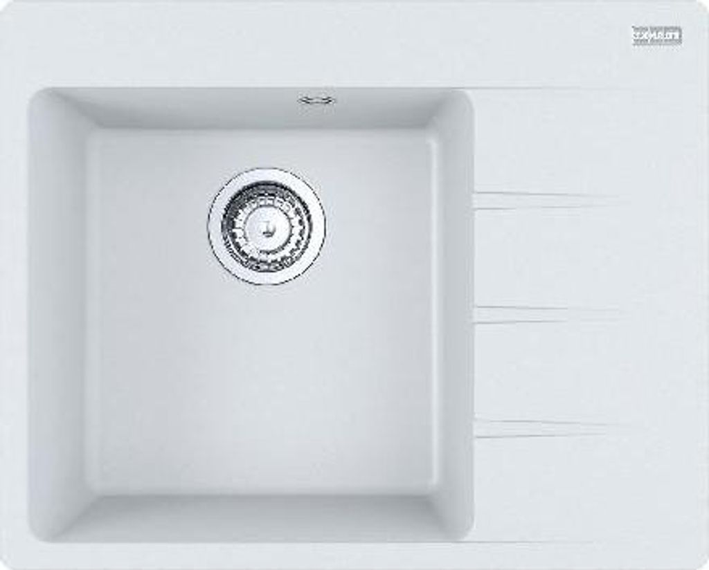 Franke Centro - Fragranit-Spüllbecken CNG 611-62 TL/2, 620x500 mm, Eisweiß 114.0637.494