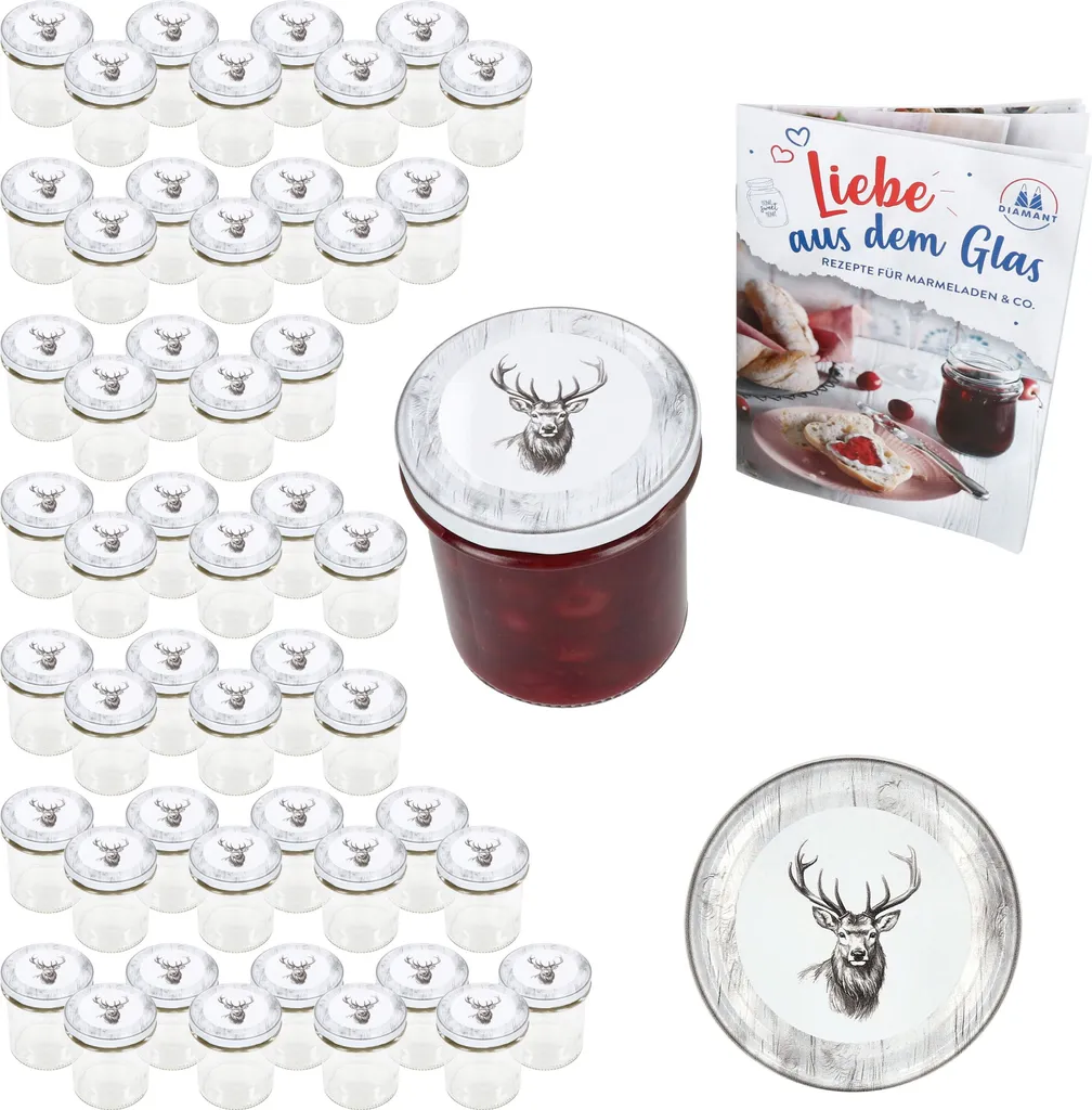 Kit 50 Contenitori Vetro 350ml Riutilizzabili Alois Hirsch con Tappi 82mm