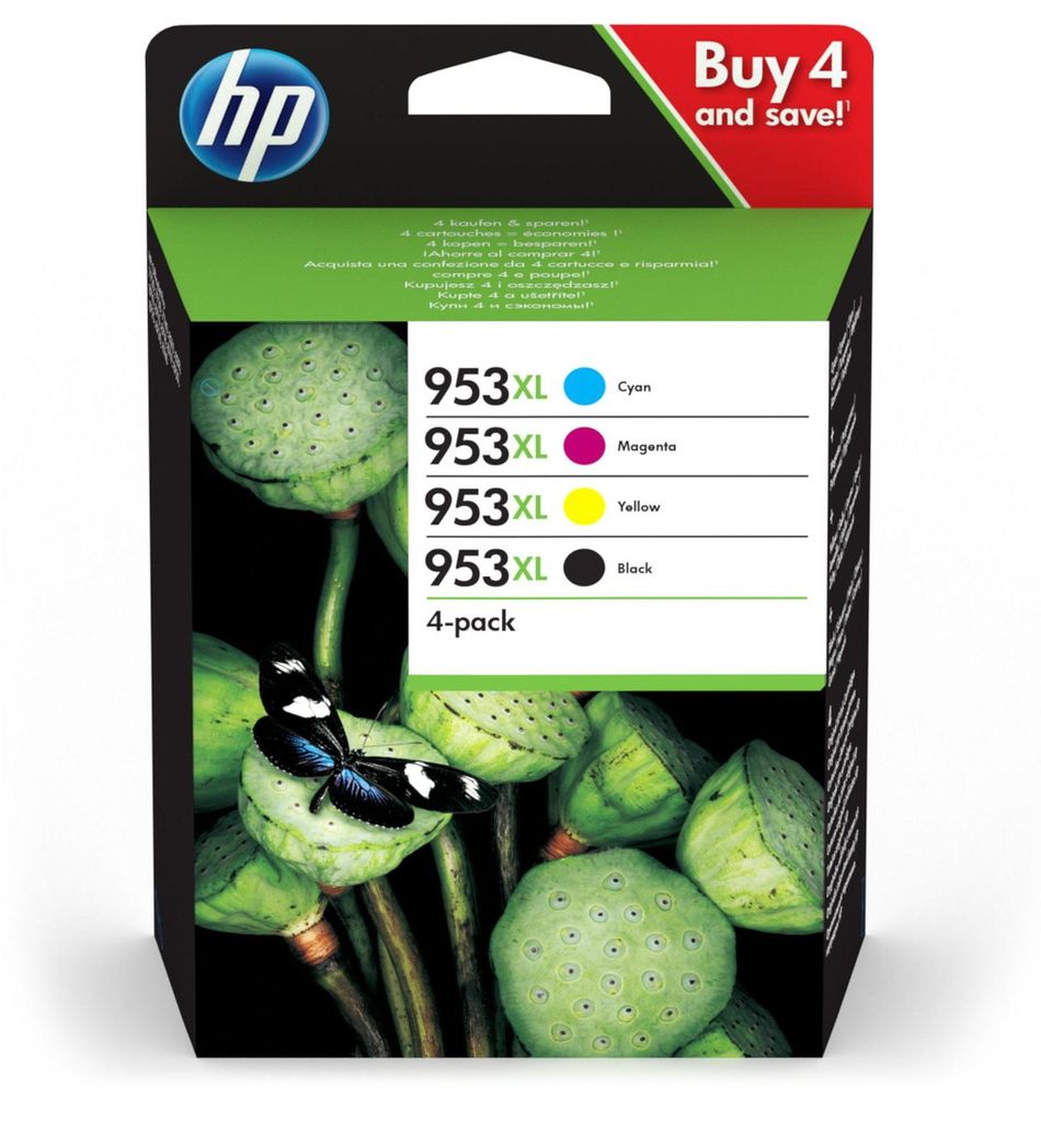 HP Original 953XL Druckerpatronen - 4er Multipack (3HZ52AE) Produktbild 
