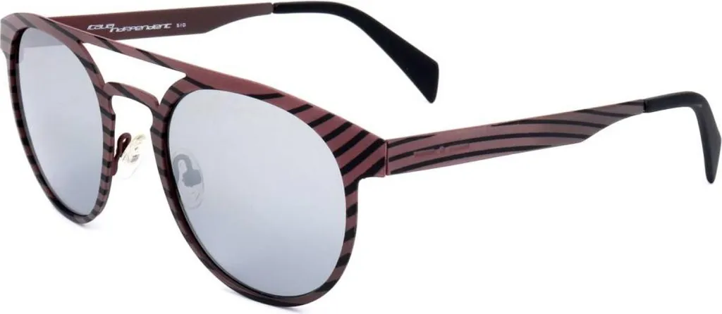 Lunettes de soleil unies grises Italia Independent 0020T forme ronde