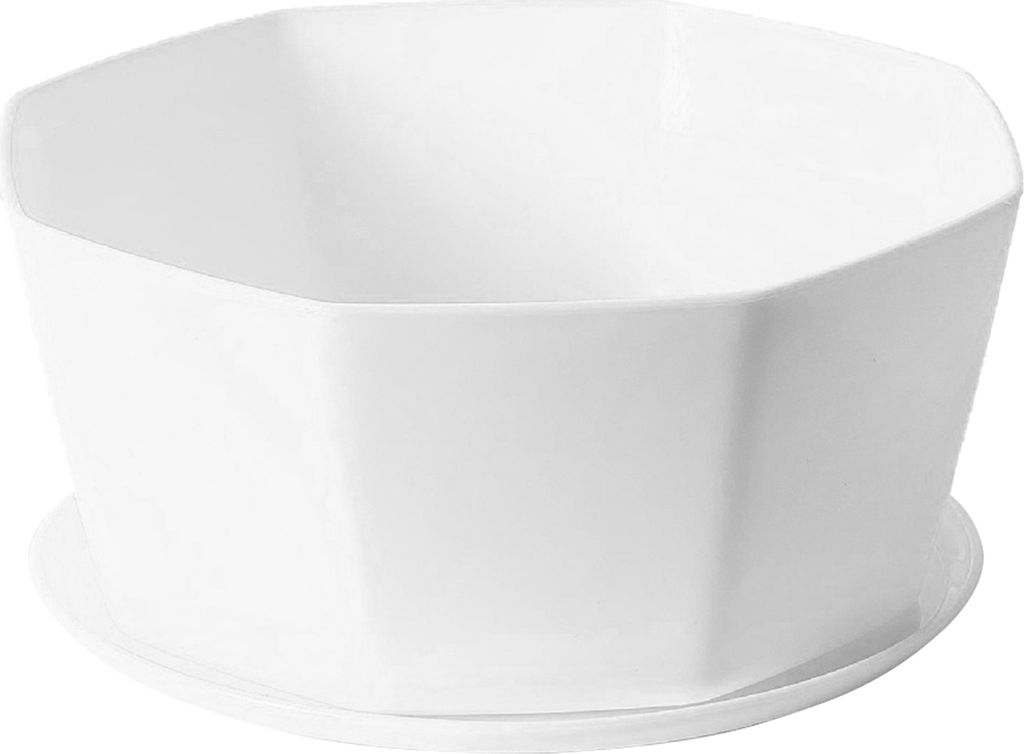 1 Set Blumentopf feste Konstruktion großer Kapazität Harz Innen Sukkulenten großer Durchmesser Blumentopf für Zuhause-Weiß ,Größen:M