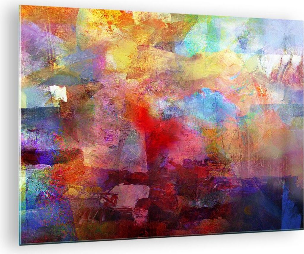 Bilder auf glas - Abstraktion modern - 70x50cm - Glasbilder - Wandbilder - Kunstdruck - zum Aufhängen bereit - Wanddekoration aus Glas - Glas Bild...