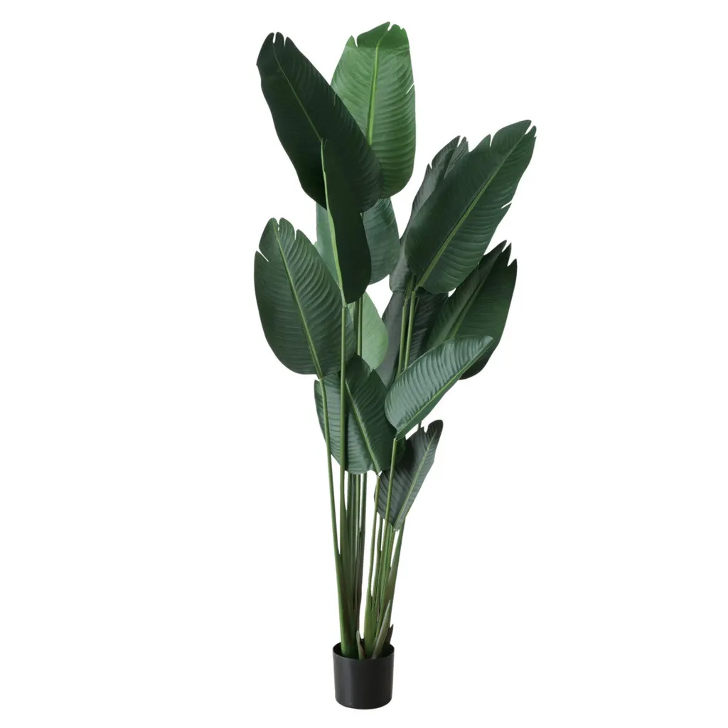 Bananier artificiel réaliste 185 cm : décoration exotique sans entretien