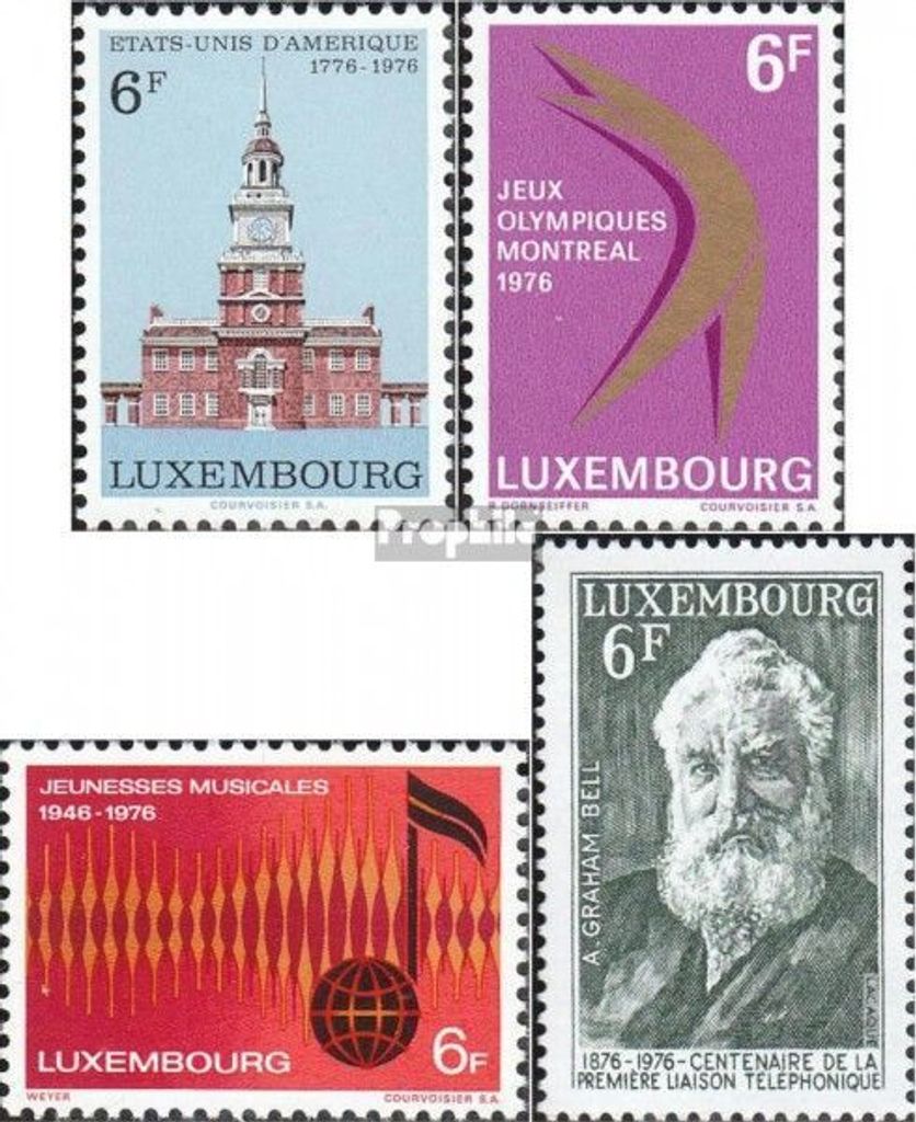 Briefmarken Luxemburg 1976 Mi 930,931,932,935 (kompl.Ausg.) postfrisch Sondermarken
