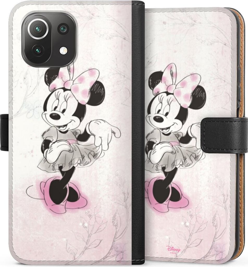 DeinDesign Klapphülle für Xiaomi Mi 11 Lite 5G NE Handytasche Lederhülle Tasche Disney Minnie Mouse Vintage