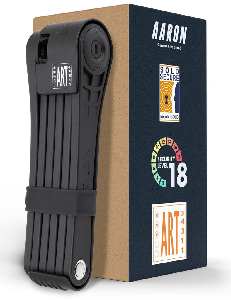 AARON Premium Pro Faltschloss 110 cm - Fahrradschloss Produktbild 