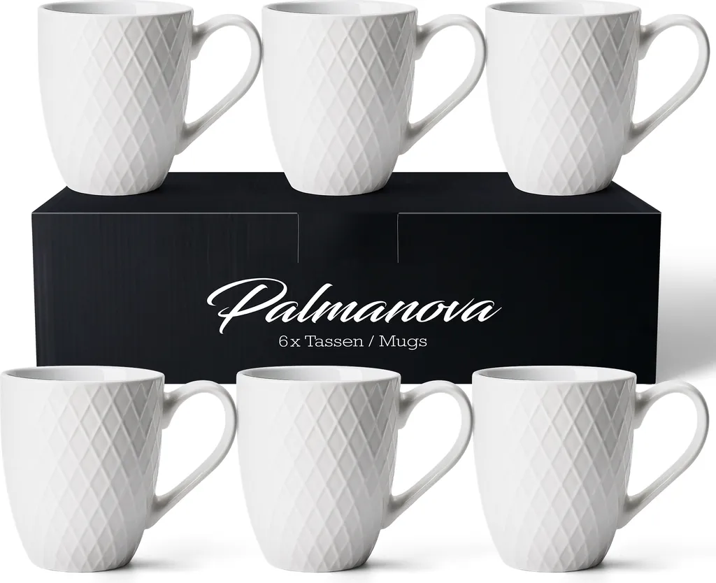 Set 6 Tazzine Caffè Bianco Palmanova - Stile Moderno per la tua Tavola