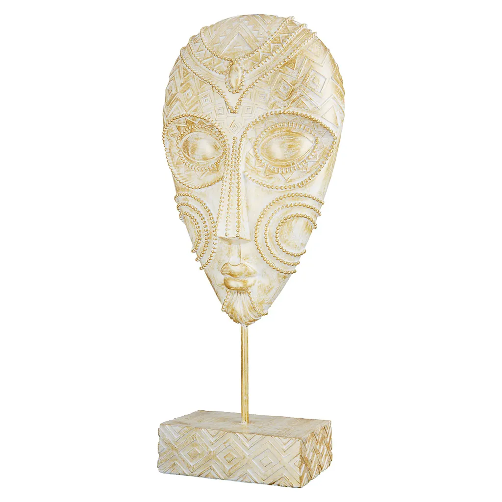 Statue Visage Giseh Gilde Or : Sublimez vos Meubles avec cet Objet Art