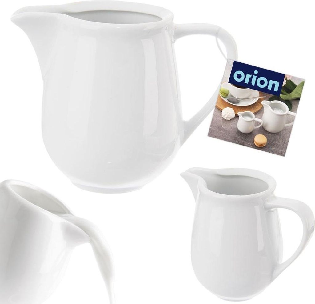 Weißes Milchkännchen aus Porzellan, Soße, MONA, 80 ml, Produktbild 
