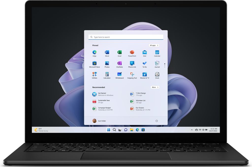 MICROSOFT R7B-00028 Surface Laptop 5 Intel Core i5-1245U 34,29cm 13,5Zoll 16GB 256GB SSD W11P SC Deutsch Schwarz Österreich/Deutschland 1 Lizenz