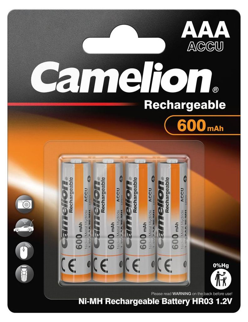 Camelion NH-AAA600-BP4, Dobíjecí baterie, AAA, Nikl-metal Obrázek produktu 