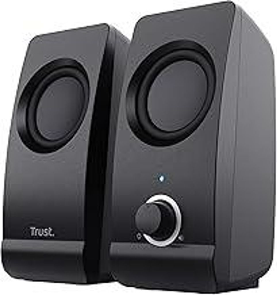Trust Remo 2.0 PC Lautsprecher Boxen 16 W (8 W RMS), 3,5 mm Audioanschluss, Stromversorgung über USB, Kompaktes Soundsystem, Stereo Lautsprecherse...