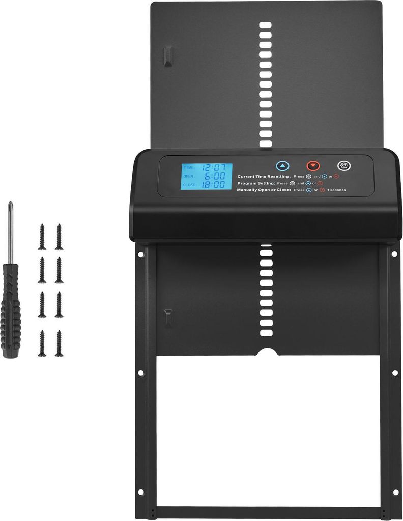 SucceBuy Automatische Hühnerklappe mit Timer, manuelle Einstellung & Einklemmschutz, Elektrische Hühnerstalltür mit wasserdichter Versiegelung, ...