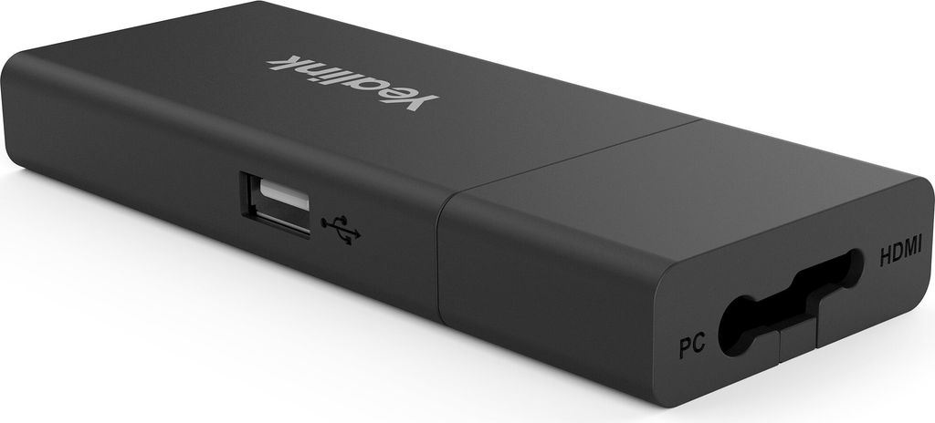 Yealink VCH51 Sharing Box, BYOD-Freigabegerät, Schwarz, 100 Mbit/s, Yealink, Windows 10, Windows 7, Windows 8.1, Mac OS X 10.6 Snow Leopard