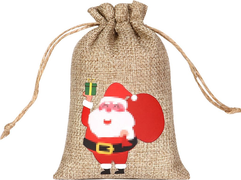 5pcs Candy Bag Draw -Knorder -Cartoon Print Resistant Azabu Weihnachtsgeschenkverpackungstaschen für Weihnachten-H