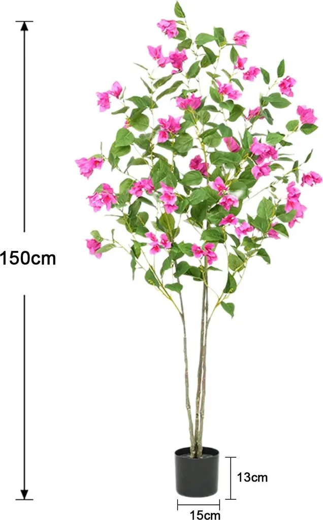 Bougainvillier Blanc Artificiel 150 cm - Feuillage Polyester Haute Densité