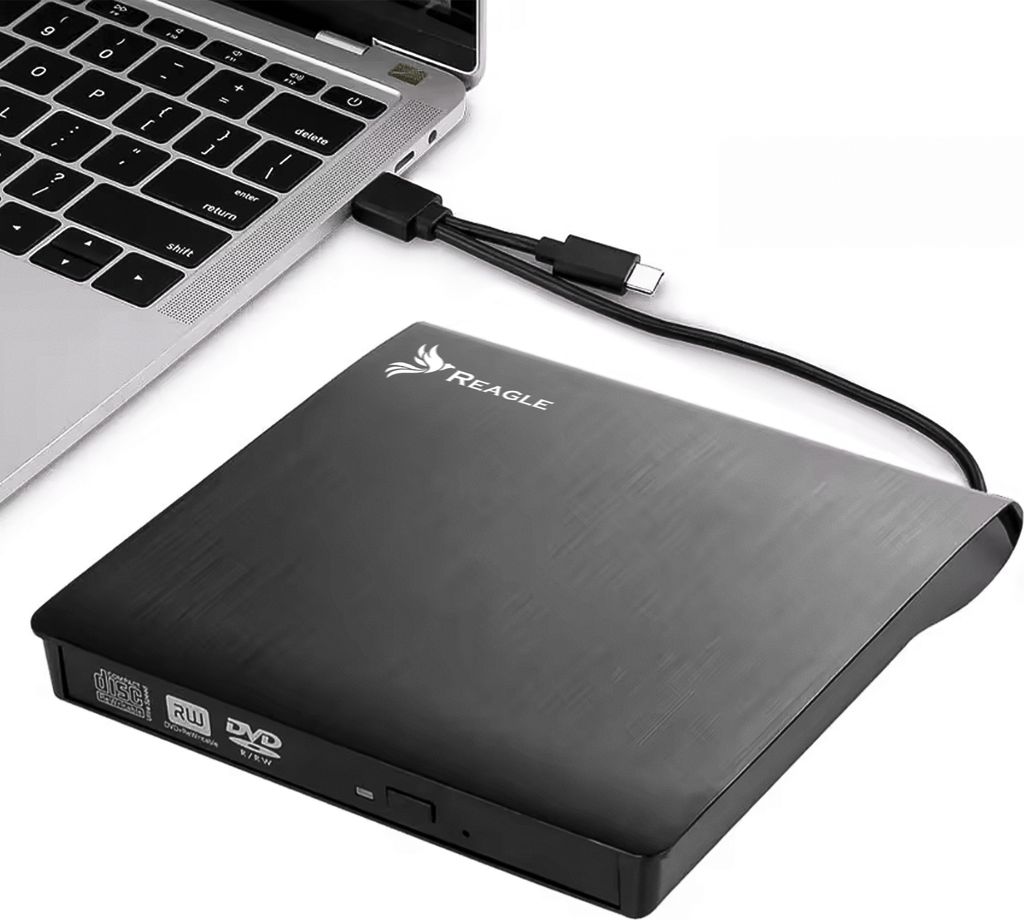 REAGLE USB-C 2-in-1 Laptop-Recorder CD/DVD-Gerät Produktbild 