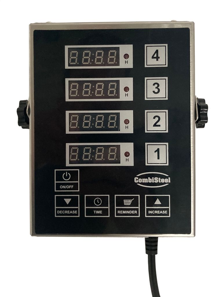 CHEFGASTRO Digitaler Küchentimer mit 4 Kanälen HxBxT Produktbild 