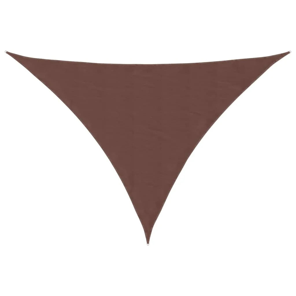 vidaXL Tenda da sole in tessuto Oxford Triangolare 4x5x6,4 m Marrone