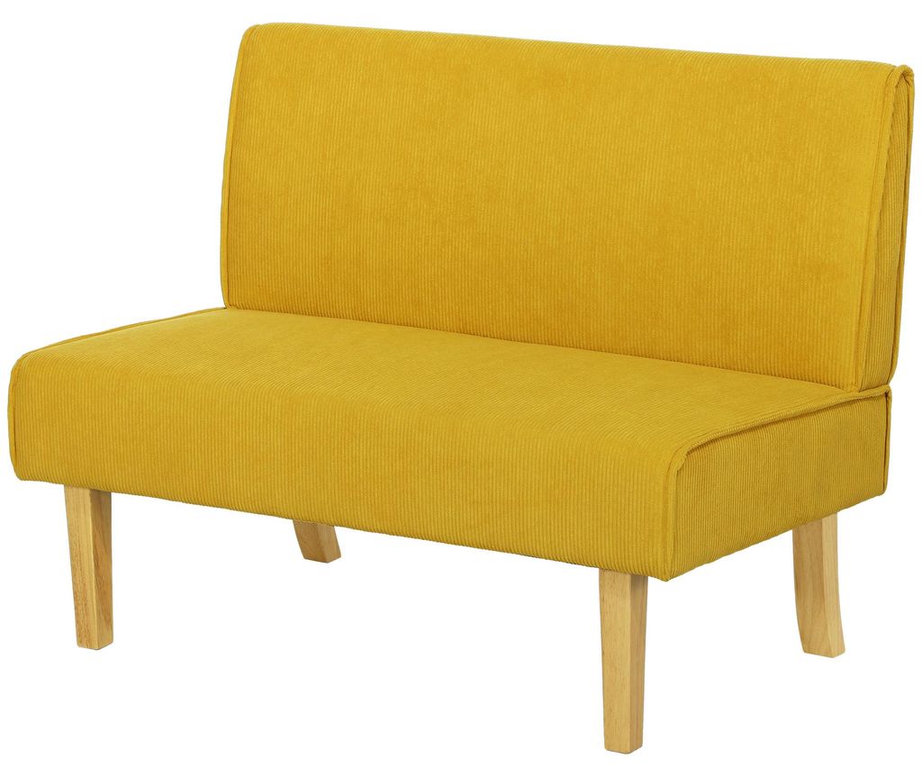 HOMCOM 2-persoonsbank, bank met corduroy-look, houten Productafbeelding 
