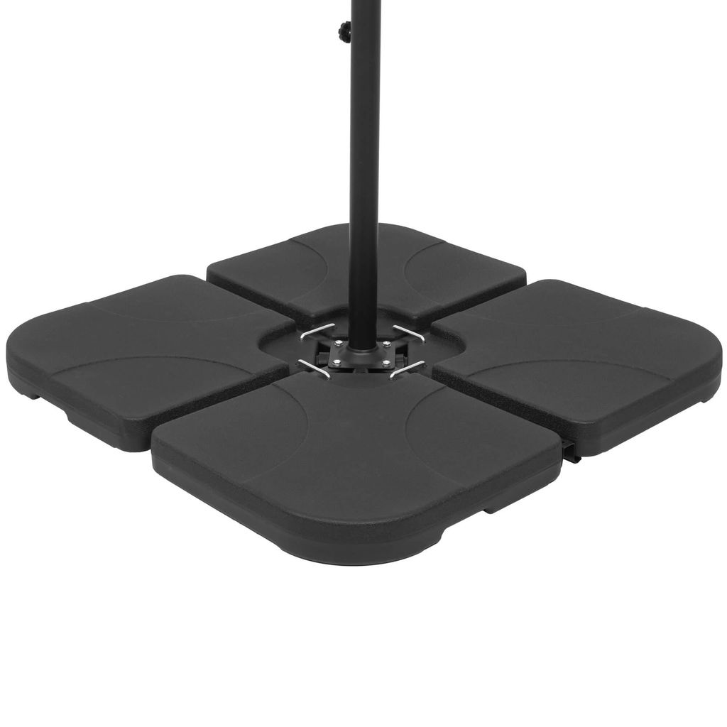 Springos Standfuß für Sonnenschirm viereckige Basis für Gartenschirm stabiler Gartenschirmfuß