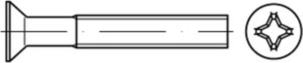 Reyher Senkschrauben ISO 7046 -2 A 4 M 1,6x16 -H (1000 Stück)
