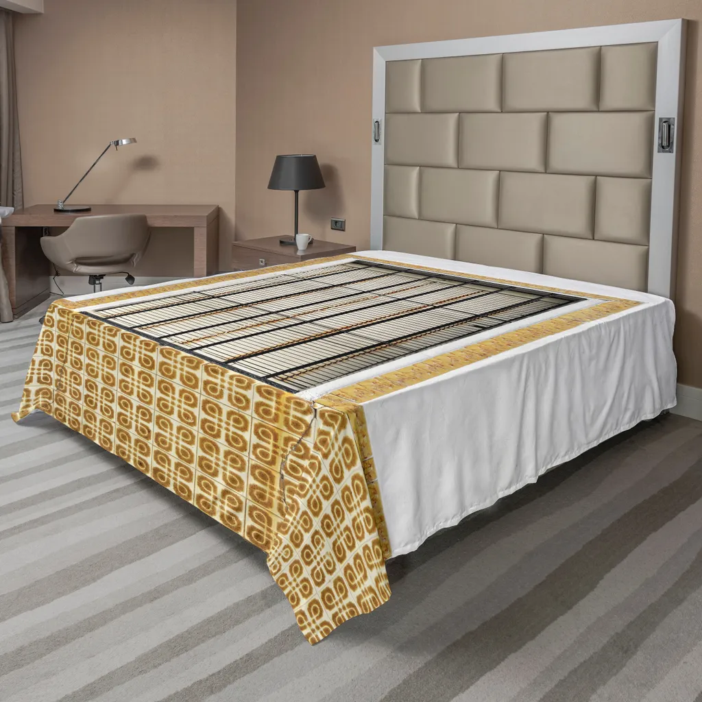 ABAKUHAUS Drap Plat Minimaliste Fenêtre Mosaïque Urbain 244 x 205 cm