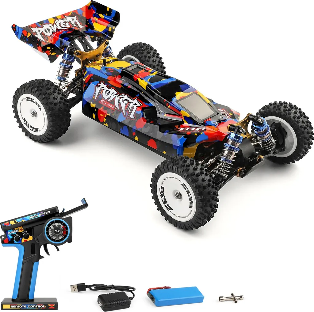 WLtoys 124007 Voiture RC Rapide et Solide 75km/h Finis les Moteurs Fragiles