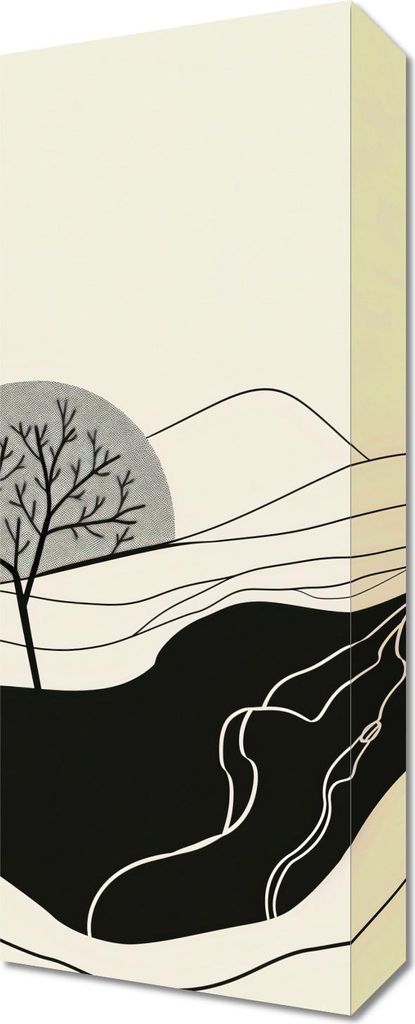 Bild 20x50cm Wellig Mond