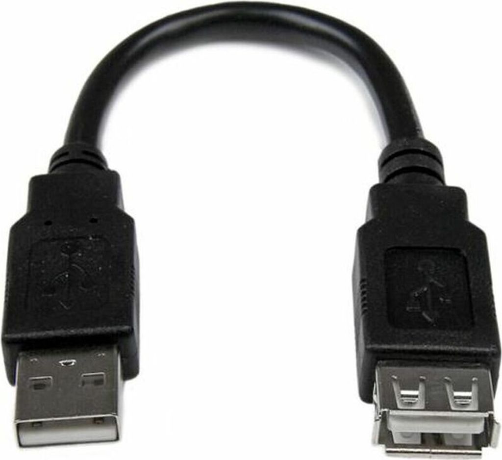StarTech.com USB 2.0 Verlängerung 15cm - USB-A Verlängerungskabel Stecker auf Buchse - Schwarz - USB-Verlängerungskabel - USB (M)