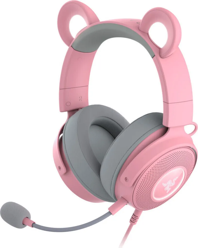 Razer Kraken Kitty V2 Pro Rosa: Cuffie Streaming RGB con Orecchie Intercambiabili