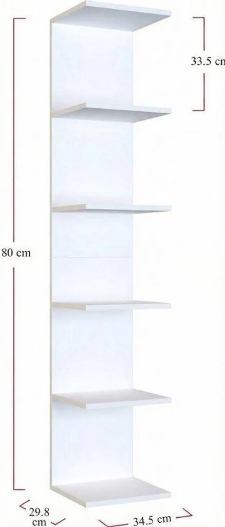 Étagère murale Intergas 6 tablettes blanche 180 x 34,5 x 30 cm robuste - 2