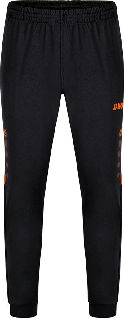 JAKO Damen Polyesterhose Challenge, Farbe:schwarz/neonorange, Größe:44