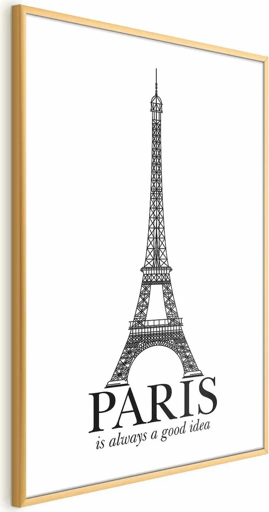 Poster Parigi 60x90 Oro Borderless | Stampa Artistica Parigi Gold