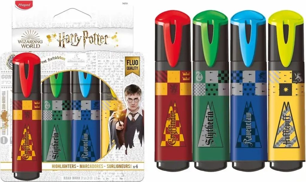 maped 740701 4 maped HARRY POTTER Textmarker farbsortiert Immagine del prodotto 