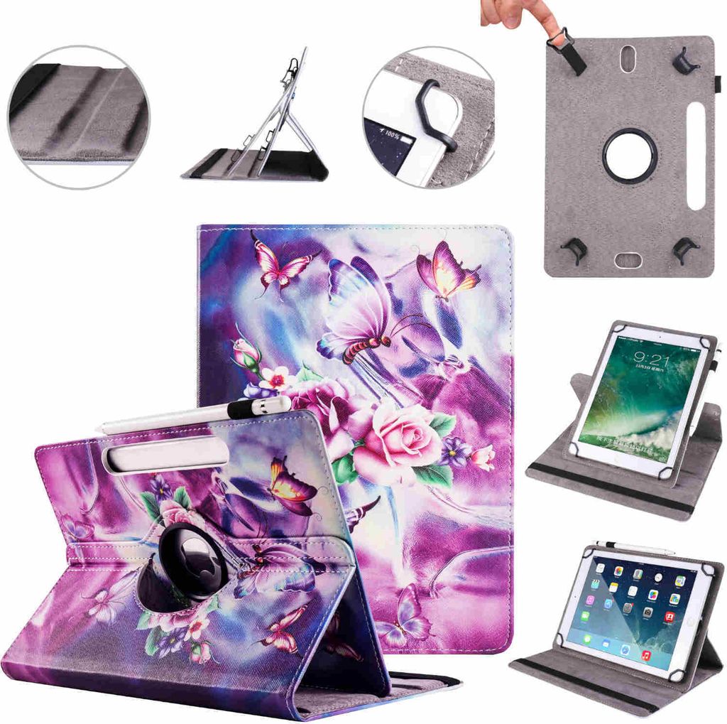 Für Apple iPad Air 11 Zoll 2025 / 2024 360 Grad Motiv 7 Tablet Tasche Kunst Leder Etuis Hülle