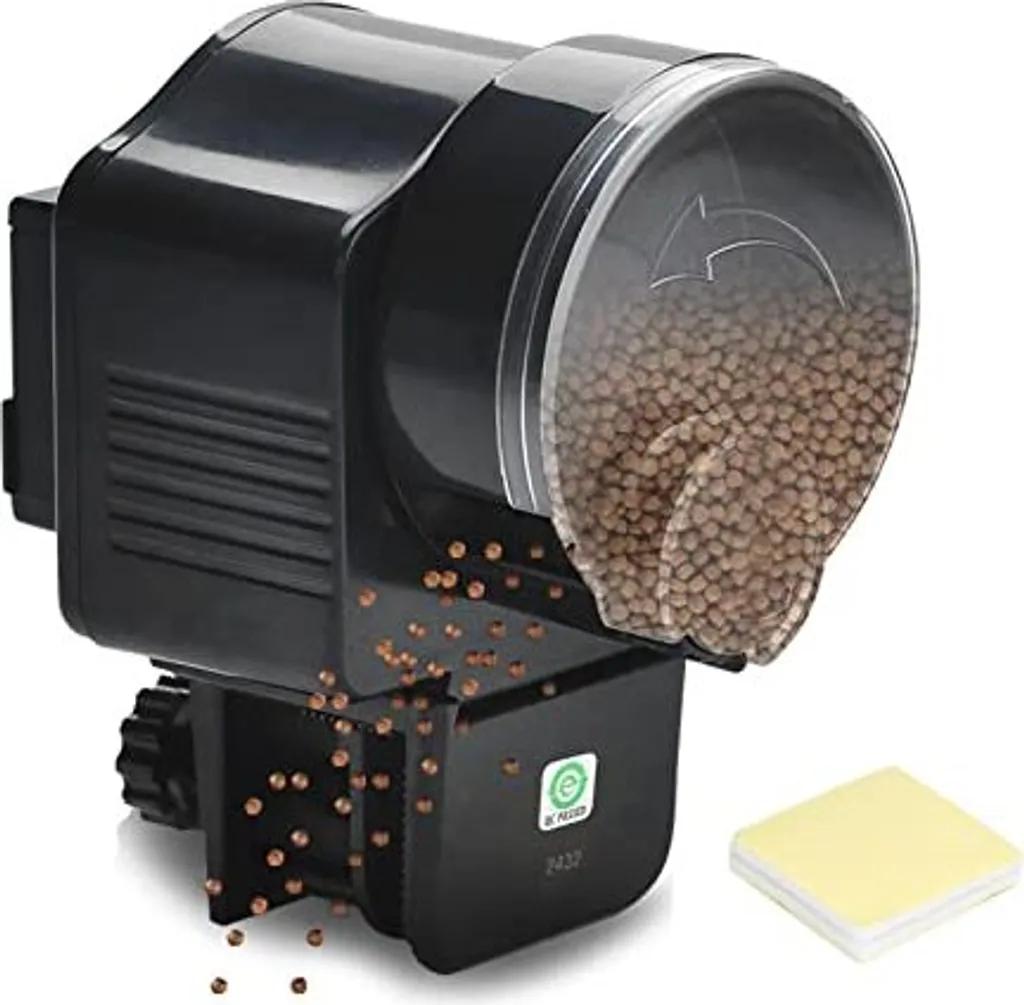 Dispenser Cibo Pesci Automatico Digitale | Alimentatore KLE Anti-Grumi
