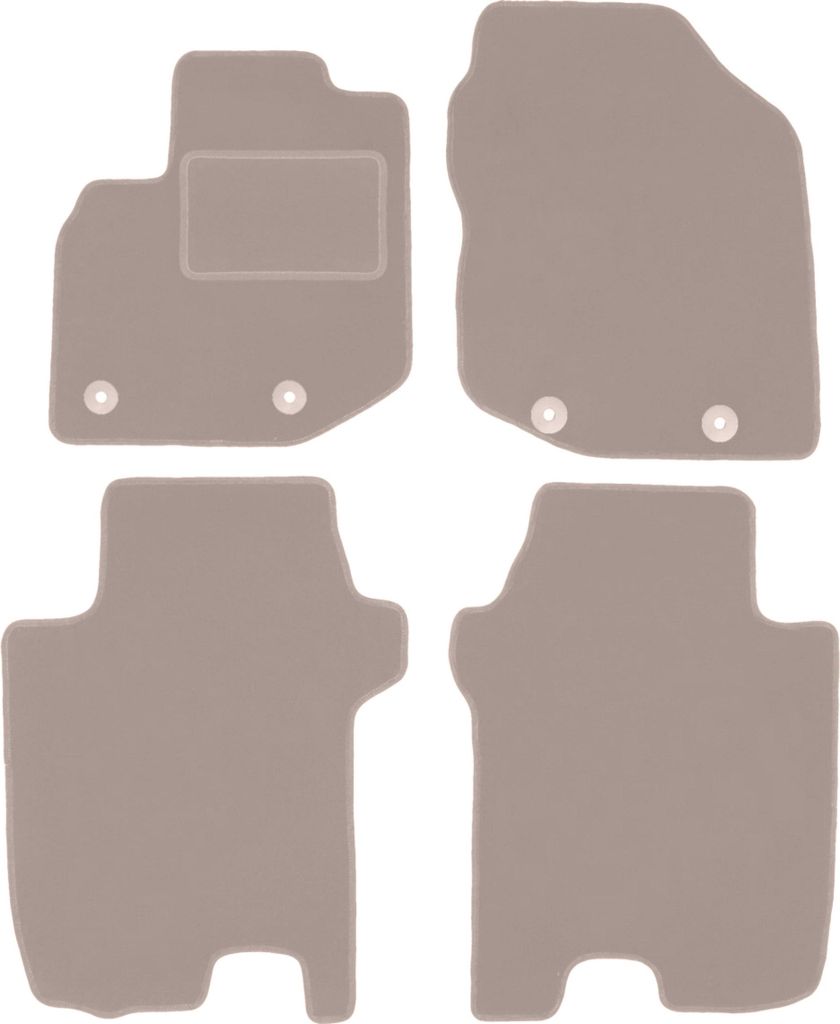 Velours-Autoteppiche für: Honda Jazz III Hatchback (2008-2011) Beige