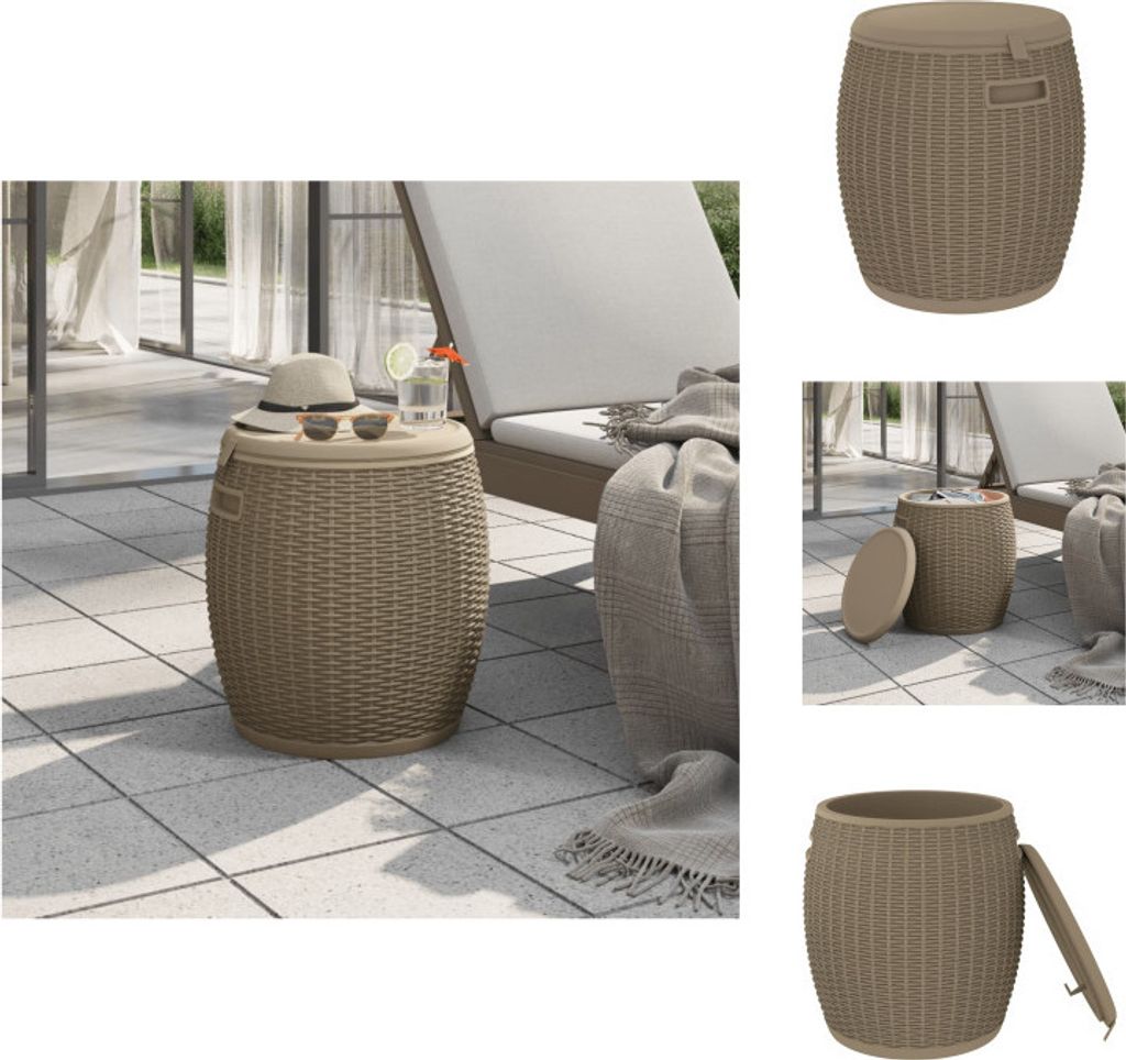 vidaXL 4-in-1 Gartenbox Hellbraun Polypropylen - Gartenboxen