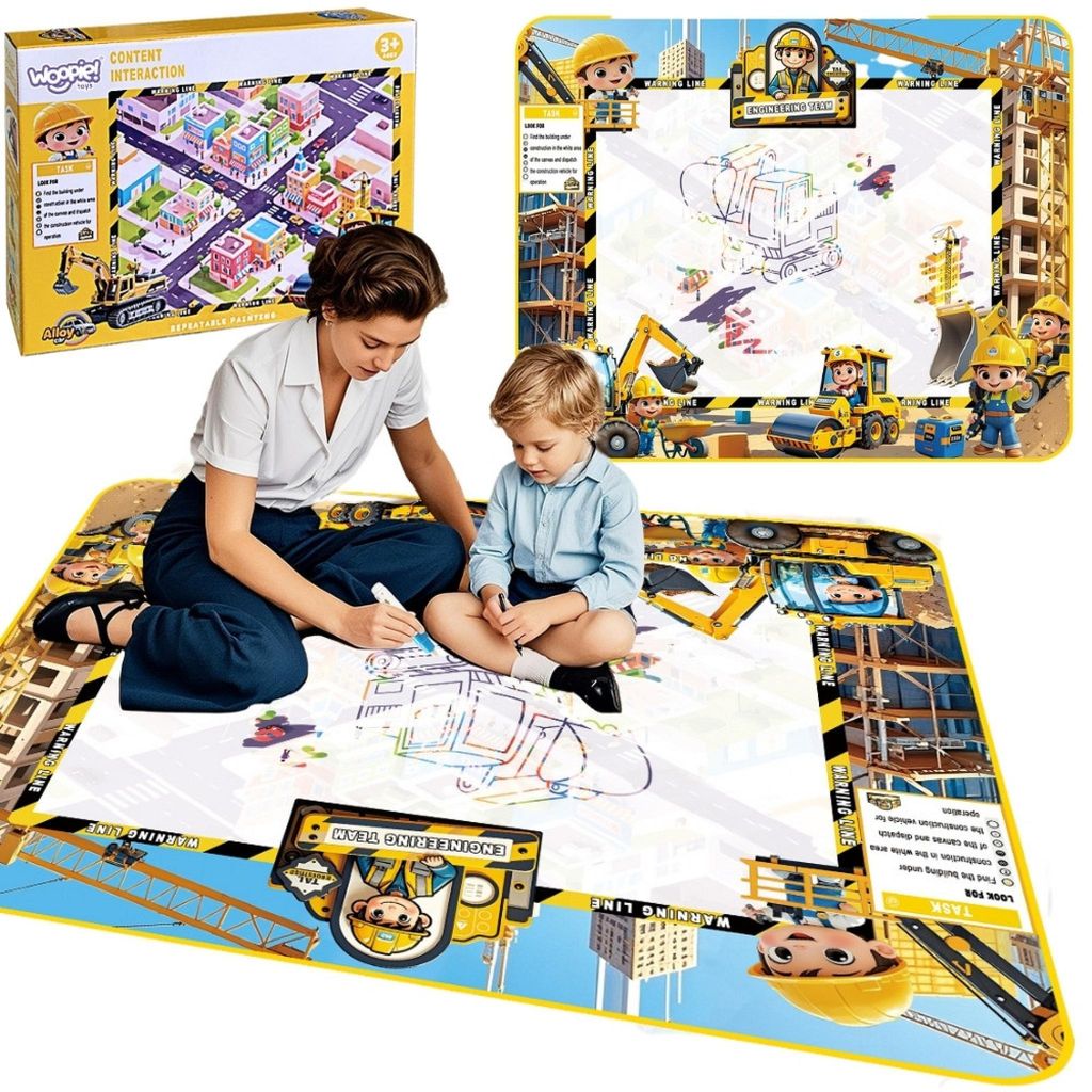 Woopie Wassermalmatte, kreatives Set mit Zubehör