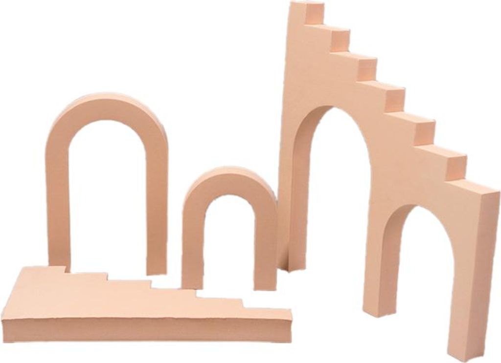 Fotografie -Requisiten Blöcke Hartschaum geometrische Formen für Schmuck Kosmetische Flat Laienfoto Aufnahme Hautfarbe Leiter Leiter