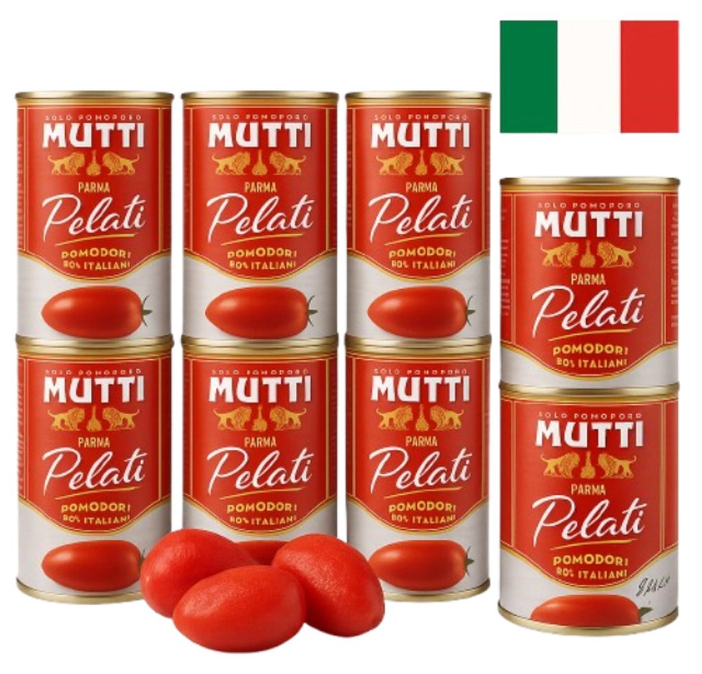 Tomates Pelati 400 g, lot de 8, destinées au marché italien Image du produit 