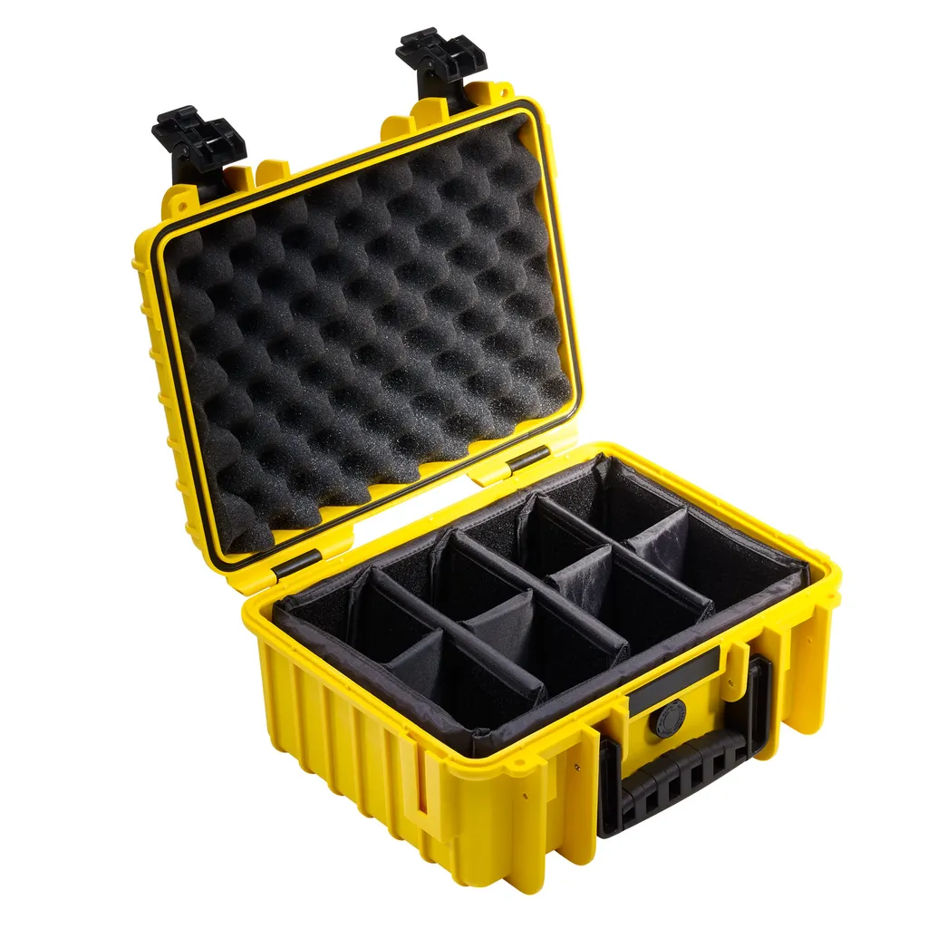 Valigia Outdoor B&W 3000 Gialla RPD - Protezione IP67 per Elettronica - 2