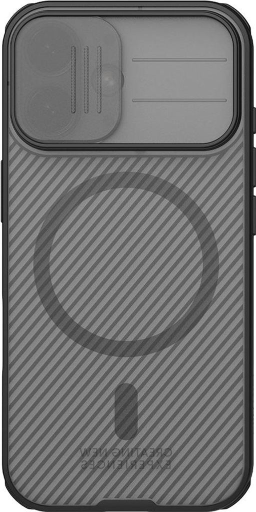Handyhlle fr iPhone 17, Nillkin CamShield Pro Magnetic mit MagSafe, Durchscheinend-Schwarz