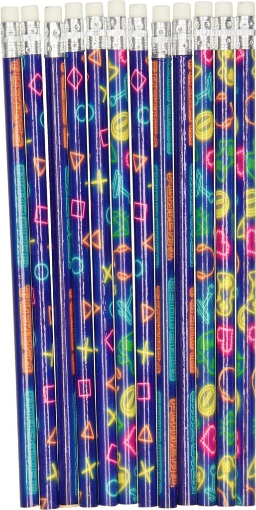 Pencil Gamer Bleistifte, grau, mit Spieldruck, 12er Set Produktbild 
