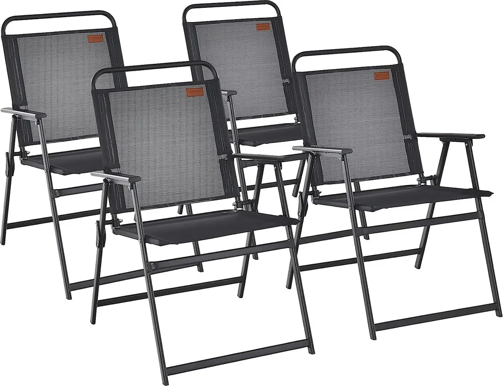 Set 4 Sedie da Balcone Costway Pieghevoli - Arredo Esterno Salvaspazio