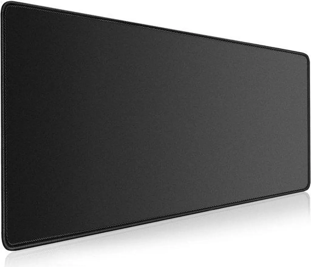 Tapis de Souris Gamer XL Noir avec Bords Cousus et Base Antidérapante