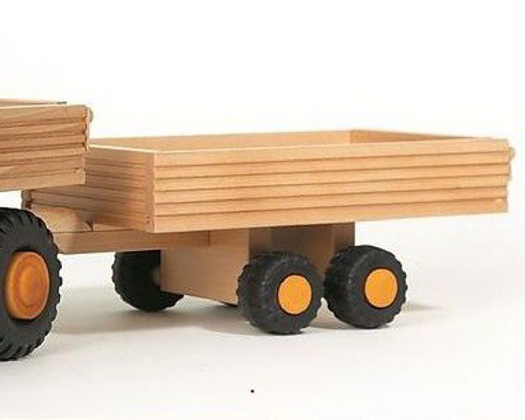 Uniwood Anhänger für Lkw natürliches Holzspielzeug 928 1201