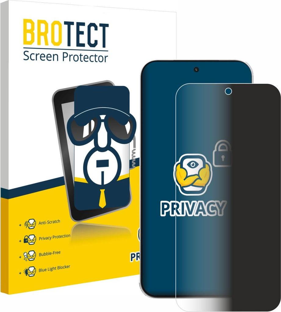 BROTECT Sichtschutzfolie für OnePlus Turbo 6V Anti-Spy Privacy Sichtschutz Blickschutz Folie Blaulicht-Schutz