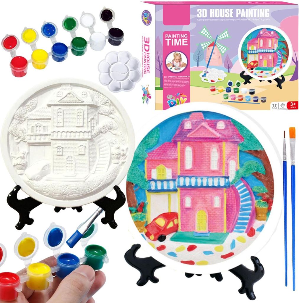 Kreative Kunst Kit Farbe Haus Gips Kleine Künstler 3D